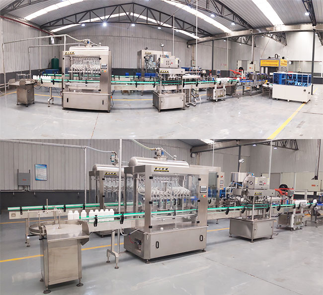 大型液體灌裝機(jī)生產(chǎn)線專業(yè)定制廠家設(shè)備展示